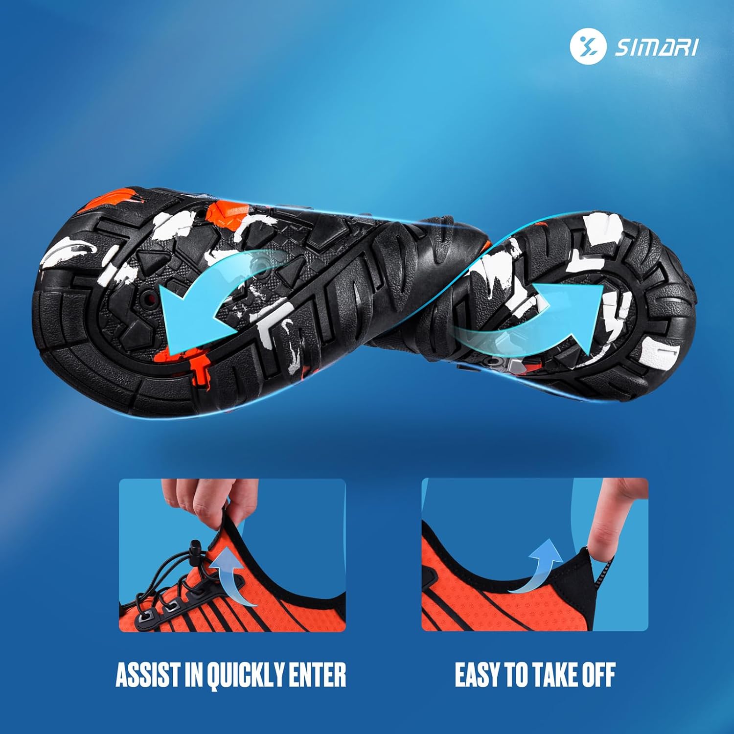SIMARI Water Shoes - Quick-Dry Aqua Socks for Men & Women | Lightweight Non-Slip Swim Shoes for Beach & Water Sports