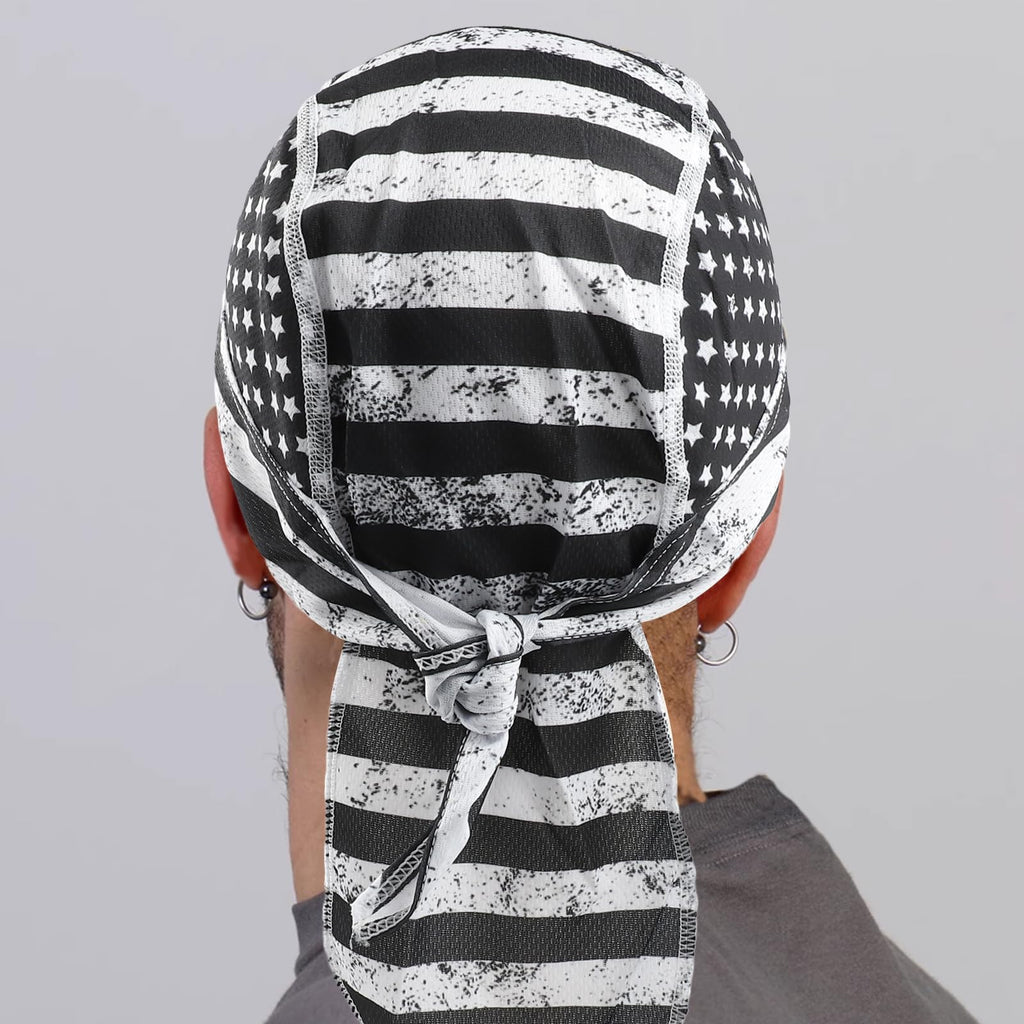 Sdfvsdg 8 Pack Do Rag Skull Caps for Men Cap Bandana Hat Sweat Wicking Cooling Helmet Liner Cycling Beanie Head Wraps Rag Multicoloured