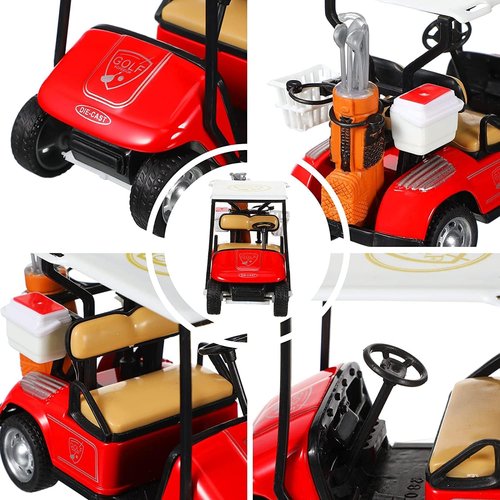 Mini Golf Carts by [Brand Name] - 4" Diecast Alloy Metal Pullback Action | Box of 12 Scale Model Toys