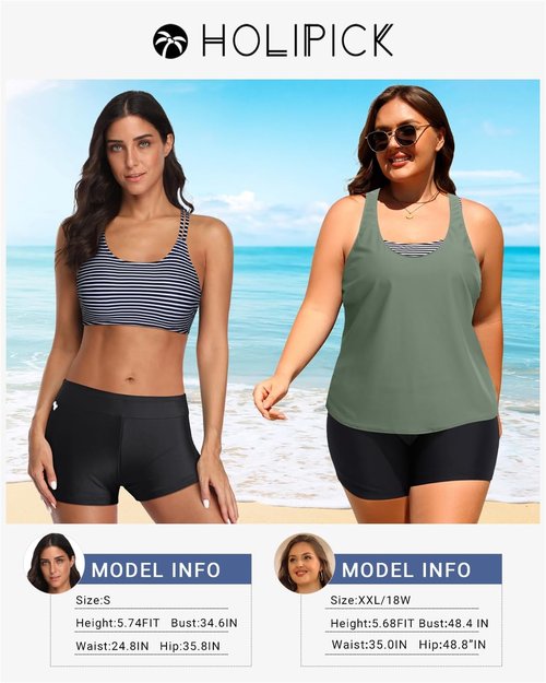 Holipick Tankini Swimsuits for Women - Tummy Control Bathing Suit Set with Bra & Boy Shorts | 2026 Collection