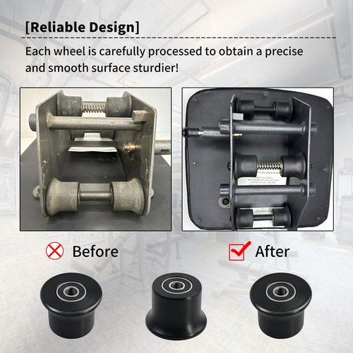 6 Rolling Seat Trolley Wheels,Sliding Seat Bracket Roller, Compatible with Bowflex Home Gym Blaze, Classic, Elite, Motivator2, Pr1000, Sport, Conquest, Ultimate2, Schwinn Comp, Revolution