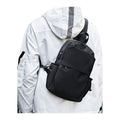 SEAFEW Large Black Sling Bag for Men and Women - Sport Crossbody Backpack for Pickleball, Tennis, Racketball