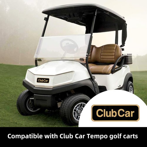 Roykaw Golf Cart Emblem, Tempo Name Plate, Golf Cart Logo Badge Emblem Compatible with Club Car Tempo Gas & Electric, OEM# 47605590001, 7.72‘’x 2.68’’