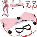 Waist Twisting Machine Fitness Tool, Ab Twister Board for Home Workout & Core Training, 300 lbs Capacity Exercise Twist Board with Resistance Bands, Noiseless Waist Sculptor with Foot Massage