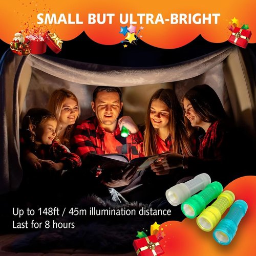 KunHe 3 Pack Glow in Dark Flashlights Small Mini Flashlight for Kids Bulk flashlights with Batteries Included Gift for Kids Halloween Birthday Party Classroom Prizes Christmas Gifts Stocking Stuffers
