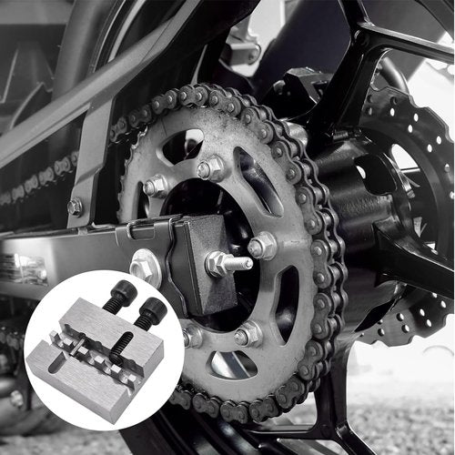 naxepantry #35 Chain Breaker Tool Racing Chain Press Tool CNC Steel Constructure Silver