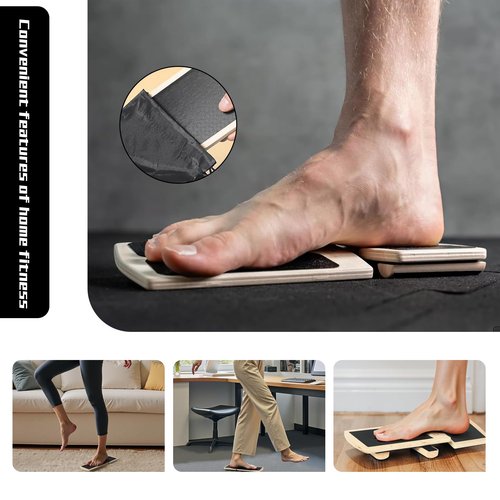 Ankle Balance Board, Ankle Board: Used For Ankle Sprain Recovery,Foot Balance Stability Training and Plantar Fasciitis Relief (Wood Grain Color)