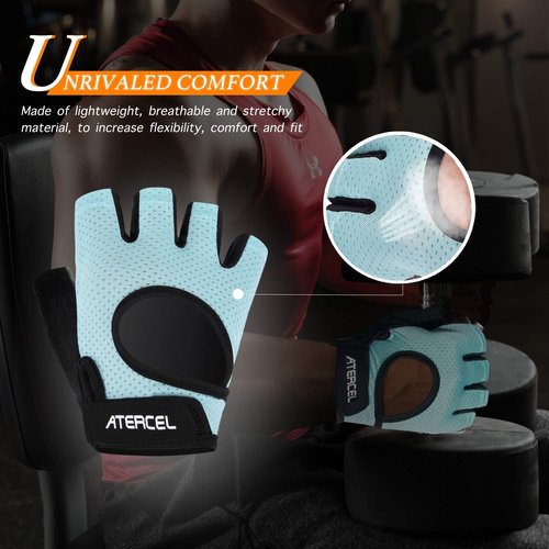 ATERCEL Weight Lifting Gloves - Full Palm Protection for Gym & Cycling | Breathable & Lightweight for Men & Women