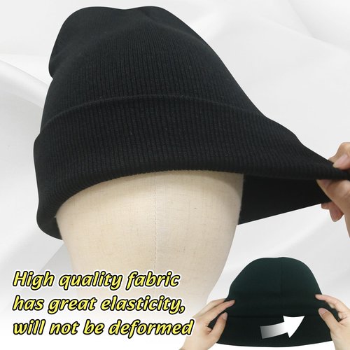 NPQQUAN 3 Packs Unisex Beanie Hats for Men Women Winter Knit Beanies Black+Darkgray+Lightgrey