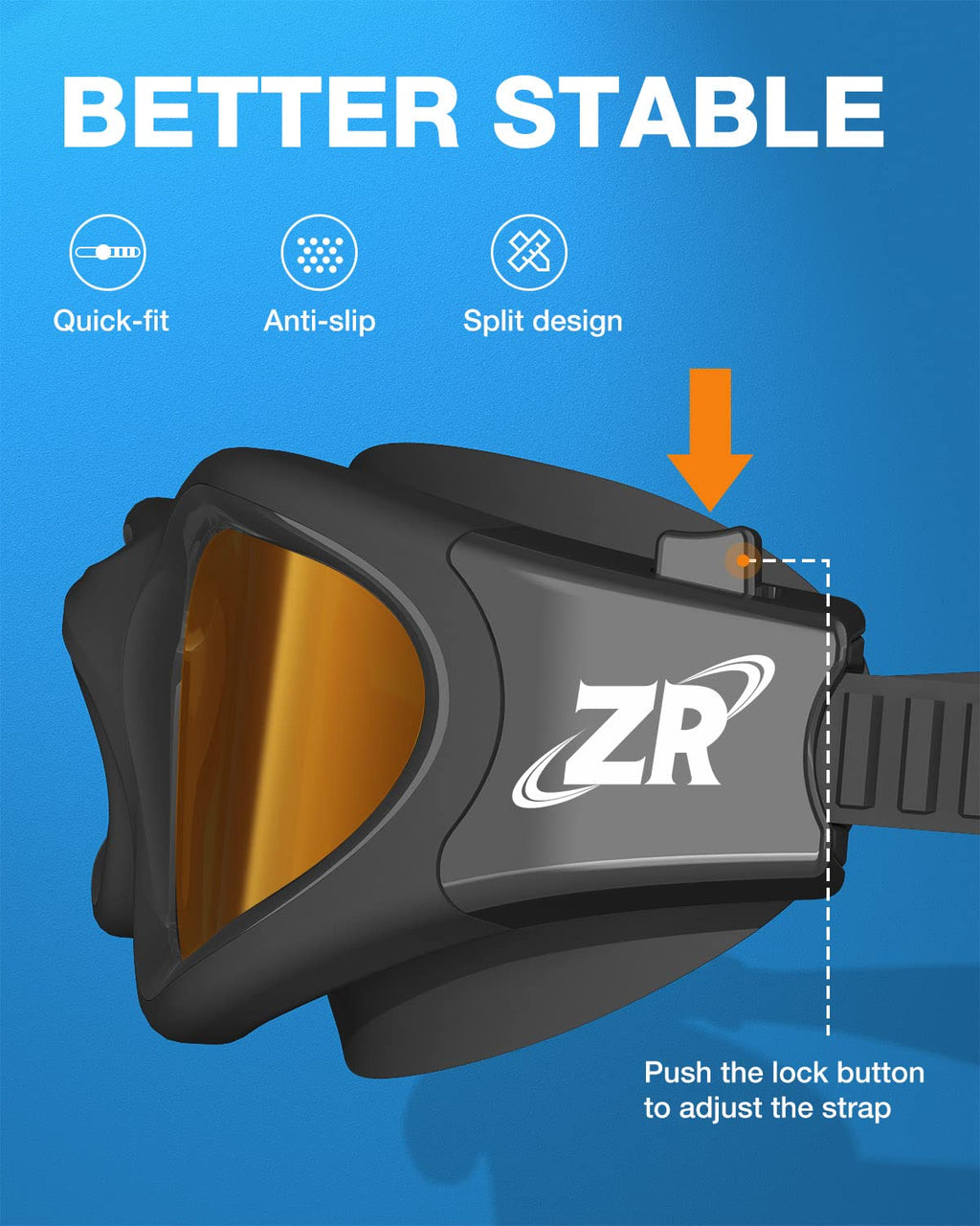 ZIONOR Swim Goggles, Upgraded G1 Polarized Swimming Goggles Anti-fog for Adult Men Women B4 (Polarized + Bright Mirror Coffee Gold)