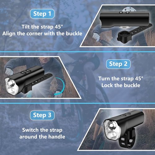 Bike Light, Conbby Bike Lights for Night Riding, 5+5 Modes Waterproof Bicycle Headlight for Road, Mountain