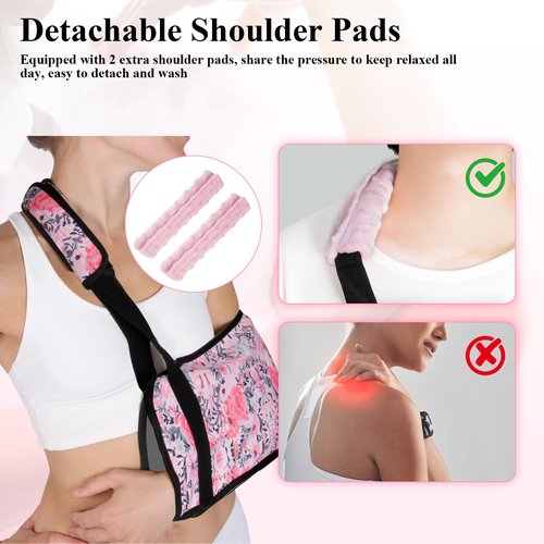 Arm Sling for Women with Strap Cushion, Fashion Shoulder Brace Support Immobilizer for Shoulder Elbow Wrist Injury, Padding Arm Support Sling for Women Men Youth Right & Left