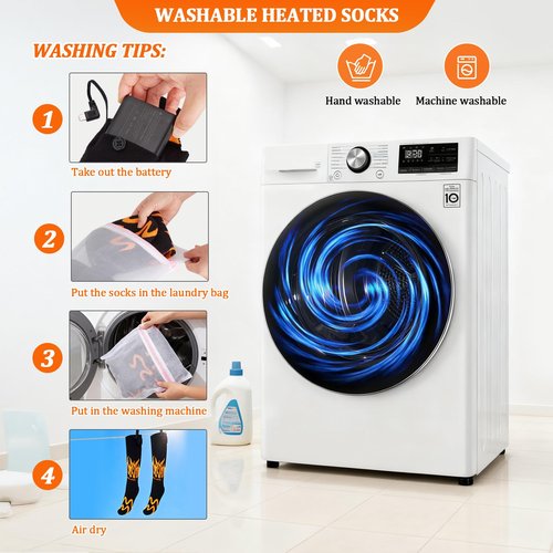 CAMULAND Heated Socks with Smart App Control & 10000mAh Battery (Size M)