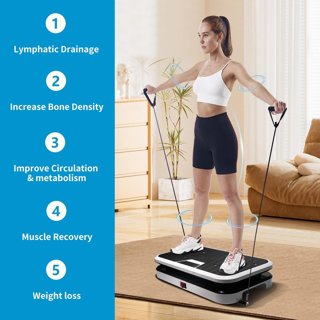 Professional Linear Vibration Plate - Whole Body Platform for Muscle Recovery & Bone Strength | 330lbs Capacity