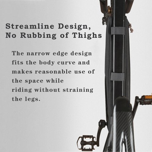 WOLFILIST Waterproof Bike Frame Bag - Under Top Tube Triangle Storage Pouch for MTB & Road Bikes - Holds Cycling Tools, Accessories Securely