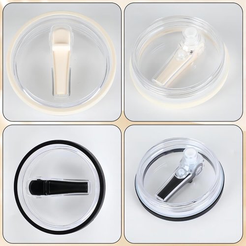 2 Pack 40 oz Tumbler Flip Straw Lid Replacement fit for HydroJug(Only), Spill Proof Splash Resistant Tumbler Lids,Reusable Leak Proof Tumbler Cover for Cup Accessories (Black)
