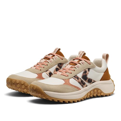 KEEN Women's KS86 Comfortable Durable Retro Style Sneakers, Birch/Cork, 9.5
