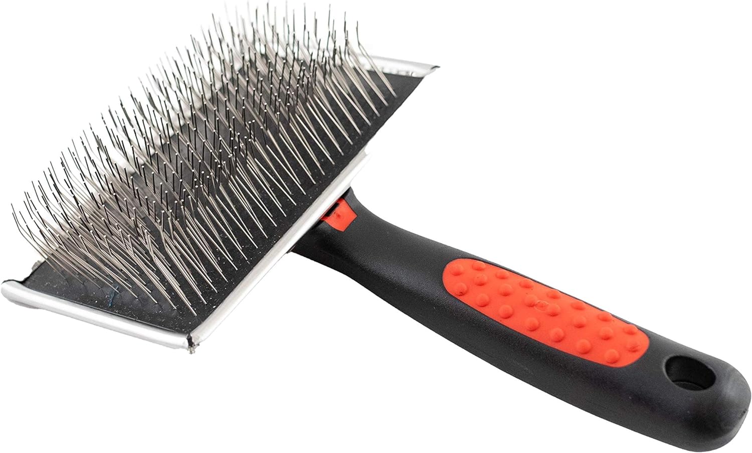 Paw Brothers Extra Long Slicker Brush - Ergonomic Handle for Removing Loose Undercoat & Tangles