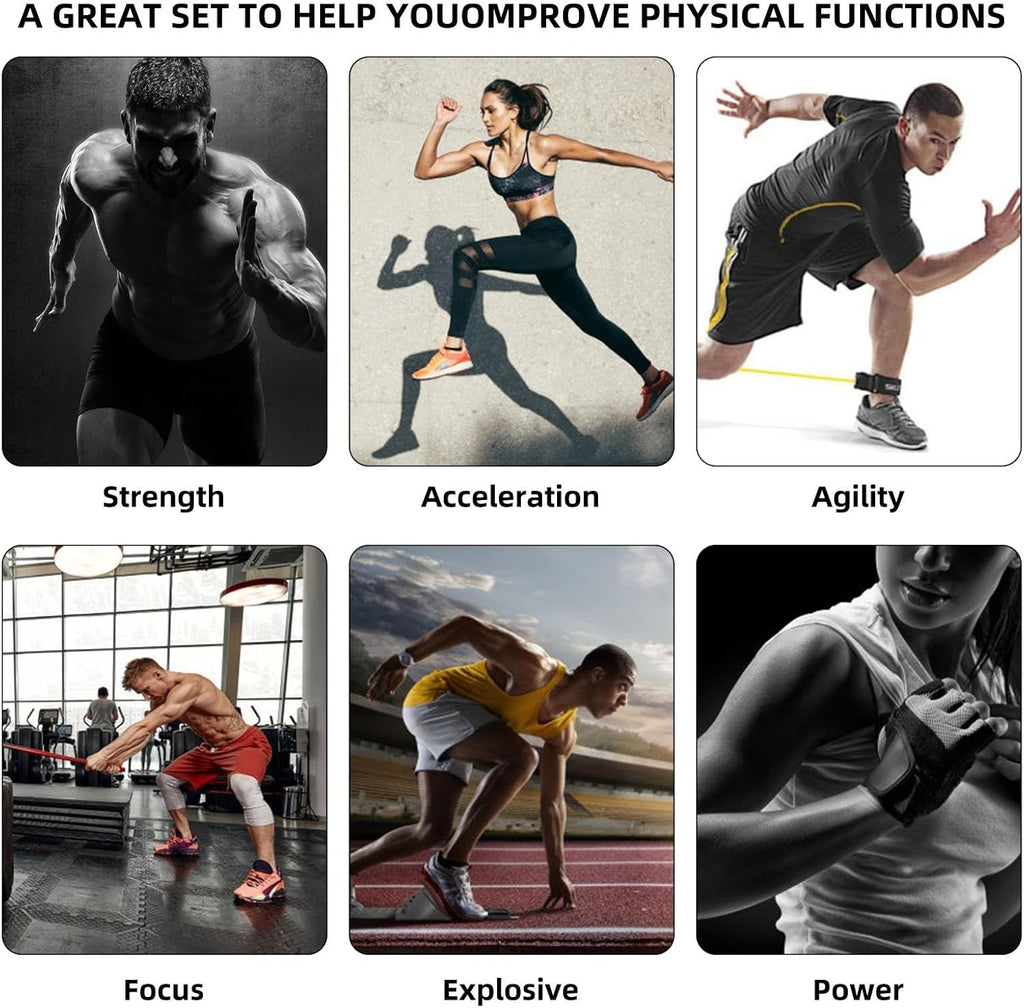 Skiennix Resistance Speed Training Set - 8-Piece Agility and Power Equipment for Jumping Sports