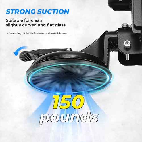 KEMIMOTO Tractor Tool Holder Rack for Glass Windshield, Adjustable Tool Mount with Enclosed Suction Cup, Compatible with Tractor Cab, Truck, UTV Back Windshield, and Golf Cart