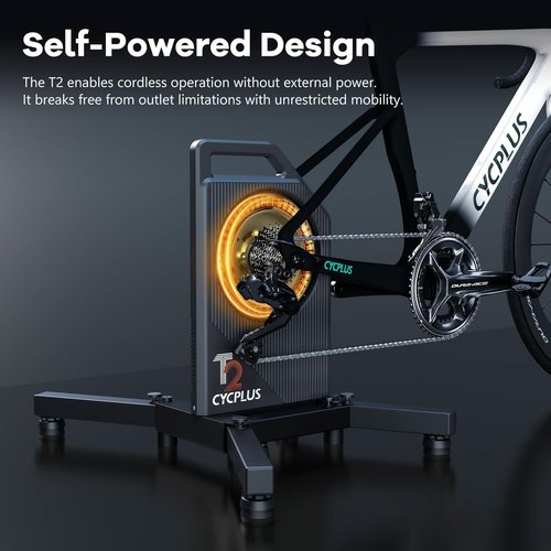 CYCPLUS Smart Bike Trainer - Brushless Motor with Gradient Simulator & Dual Mode Connectivity | Silent Indoor Cycling