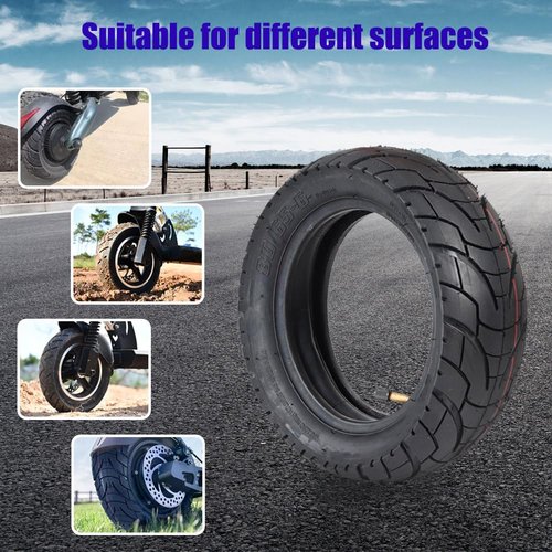 CMIYETO Scooter Tires 80/65-6 City Road Tire And 45° Inner Tube 10 Inches Motorcycle & Electric Scooter Tires Compatible With Apollo 2022 Explore Electric Scooter E-Bike 255x80 10x3.0 Tire