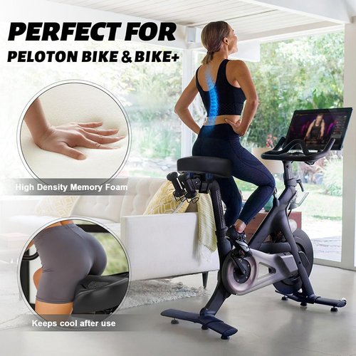 Noseless Bike Seat Cushion - Extra Padding & Comfort for Men & Women | Oversized Saddle for Peloton & Exercise Bikes
