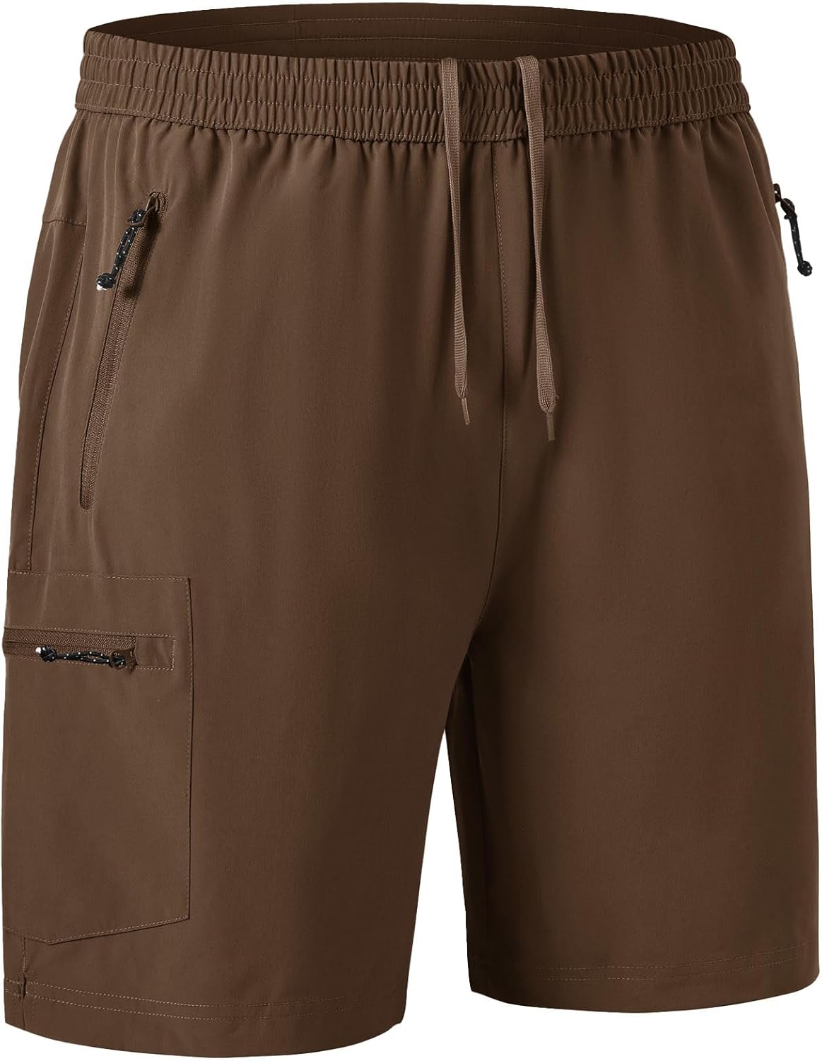 Rdruko Men's Quick-Dry Hiking Shorts - Lightweight Outdoor Activewear with Zipper Pockets