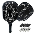 Kingberson Carbon Fiber Pickleball Paddle, High Spin & Control, Pro Pickleball Paddle - Pickleball Set with 1 Pickle Ball Racket, 1 Waterproof Carry Bag and 8 Overgrip Wraps