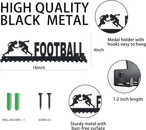 Goutoports Medal Hanger Display - Durable Metal Rack for 60+ Medals | Easy Installation for Sports Collectibles