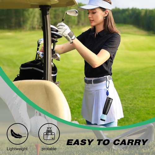 RTOCHG Golf Club Brush Cleaner with Water Spray, 45 Nylon Bristles, Magnetic Hook, 300 Shots,16.4ft Spray Range