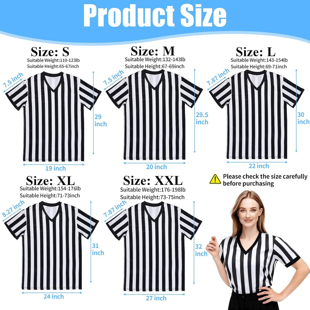 Skiennix Basketball Referee Shirt - V-Neck Short Sleeve for Men & Women | Comfortable Fit