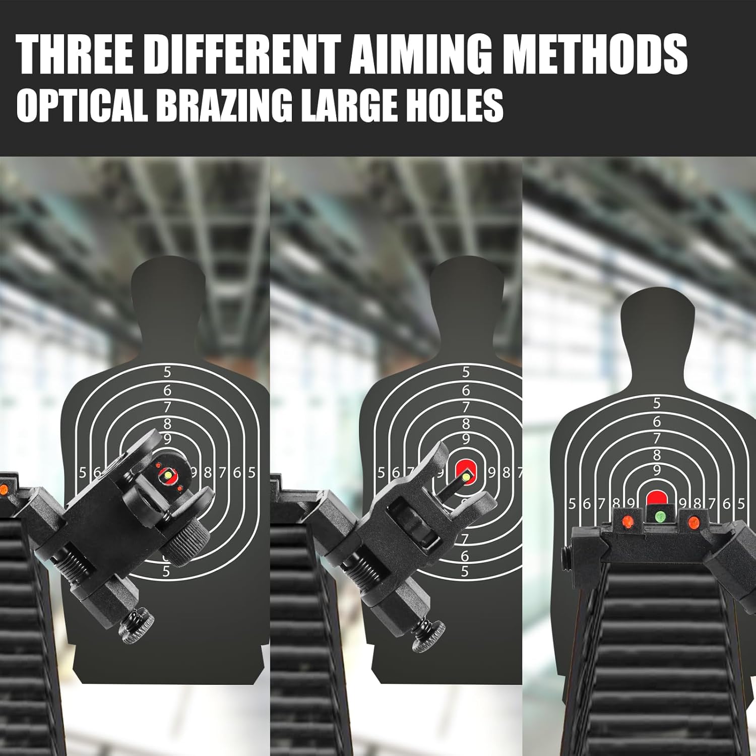 ZBULAR 45-Degree Offset Fiber Optic Sights - Enhanced Accuracy & Quick Target Acquisition