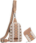 Wrangler Aztec Crossbody Sling Bags for Women - Stylish Wallet Set in Trendy Design