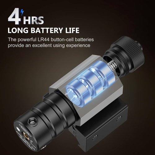 EZshoot Compact Red Laser Sight - Dual-Purpose with Picatinny Rail Mount for 11mm/21mm Rails