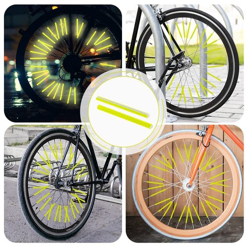 flintronic Bicycle Spoke Reflectors, 48Pcs Bike Spoke Reflectors for Night Riding 360°Visibility - Fit for All Standard Bike - Easy Mount