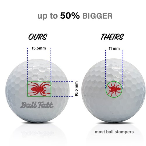 Ball Tatt - Gator Golf Ball Stamp, Golf Ball Stamper, Self-Inking Golf Ball Stamp Markers, Reusable Golf Ball Marking Tool to Identify Golf Balls, Golfer Gift Golfing Accessories