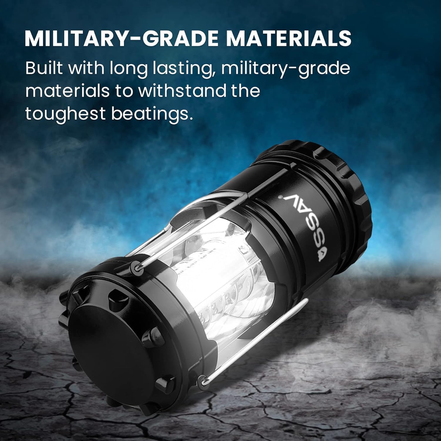 Skiennix LED Camping Lantern - Portable Emergency Light for Hurricane Survival | 4 Pack Black