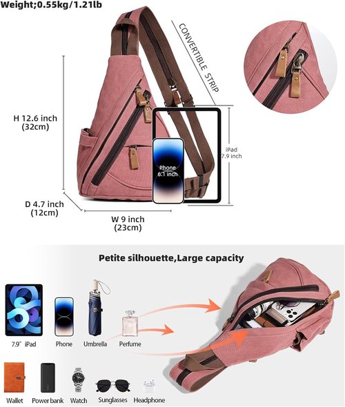 KL928 Sling Bag - Stylish Small Crossbody Backpack for Casual Use | Unisex Daypack Rucksack