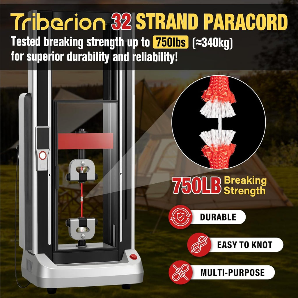 Paracord Rope 750 lb - 1000ft 5/32" Parachute Cord 4MM 12-Strand para Cord - Heavy Duty Spool String for Survival,Camping Gear, Survival Bracelet, Clothesline - Red
