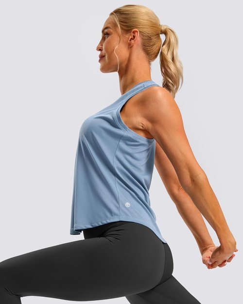 G Gradual Women's Racerback Workout Tank Top - Loose Fit Sleeveless Athletic Yoga Shirt for Gym