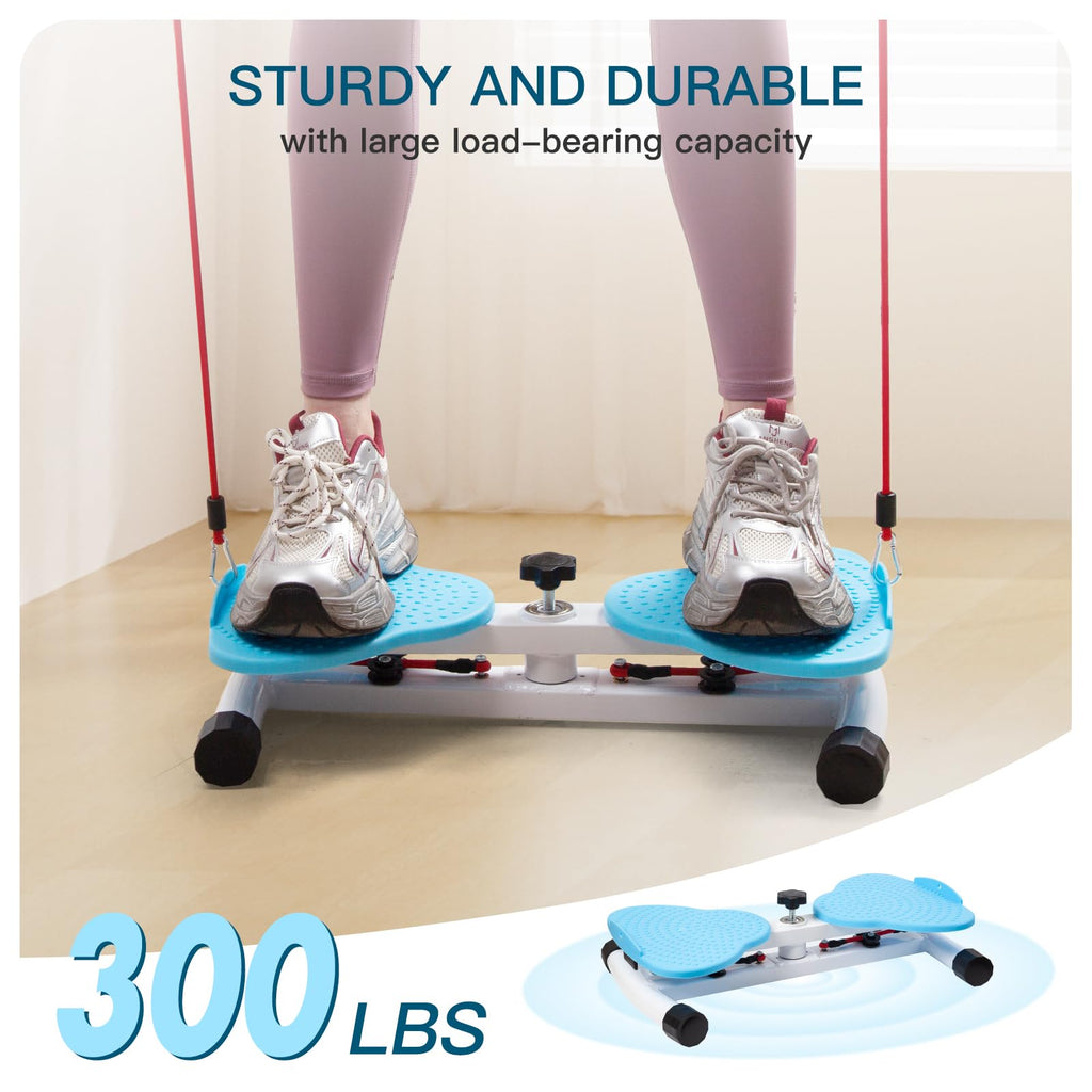 Waist Twisting Machine Pilates Twister Ab Twister Board with 300 lbs Capacity, Noiseless Home Gym Equipment for Core Exercise Slim Waist Belly Fat Workout for Women (Blue)