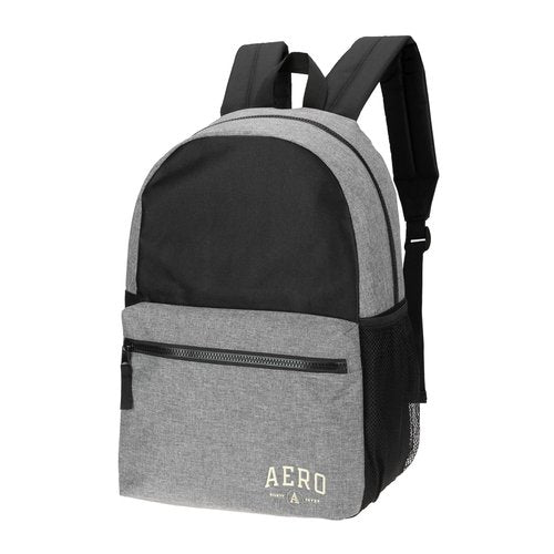 AEROPOSTALE Wellington Unisex Backpack - Aero Mens and Womens Bag for Everyday Use (Black/Grey)