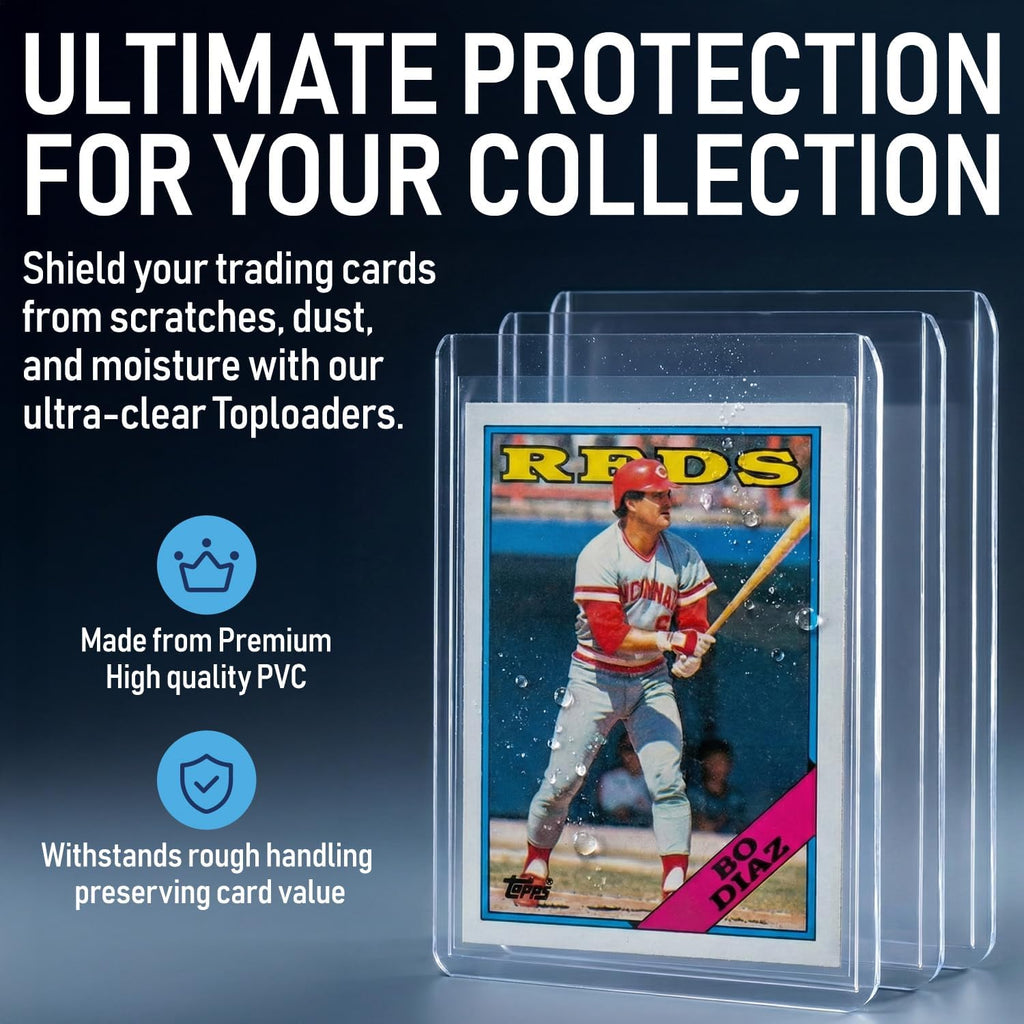 Ultra Trading | Rigid Top Loaders for Cards & Card Sleeves - Durable Hard Plastic Protectors, 3x4 Size