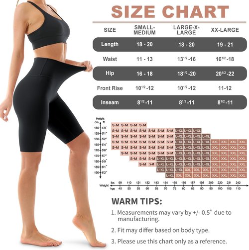 Laite Hebe Biker Shorts for Women - High Waisted Tummy Control | 3 Pack for Workout & Yoga
