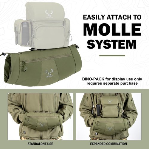 MOXULE Hunting Hand Warmer Muff: Portable Fleece Waist Handwarmer Pouch Insulated Outdoor Gear Cold Weather for Camping, Hiking Green
