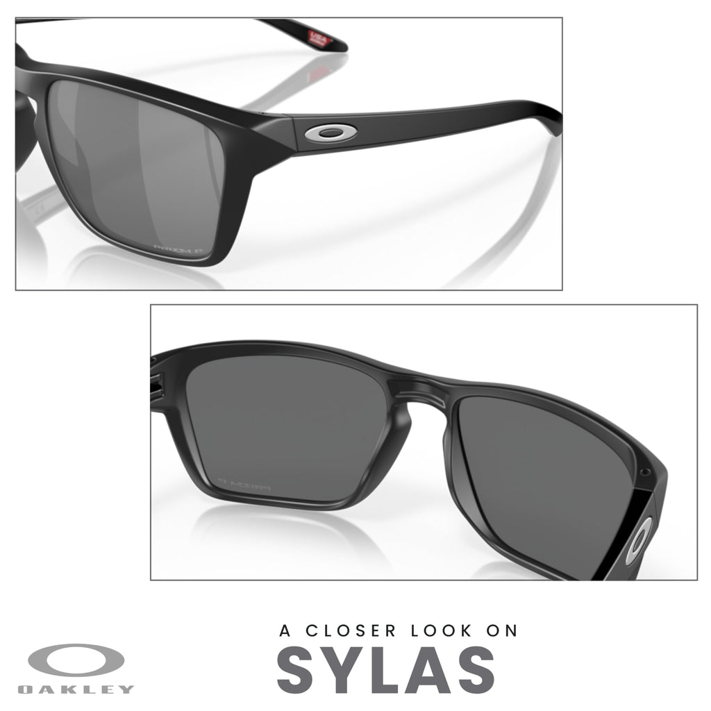 Oakley Sylas OO9448 Rectangle Sunglasses for Men+ Bundle Accessory Leash Kit, Microfiber Pouch