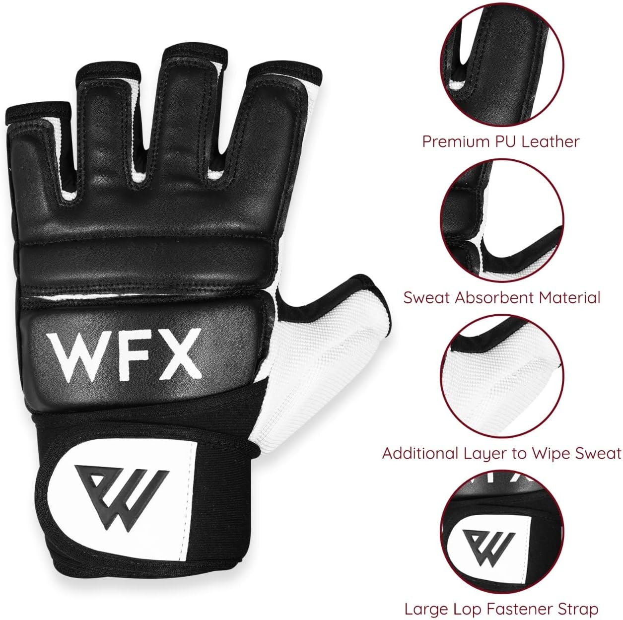 WFX Boxing Gloves - Durable MMA Training Mitts for Karate, Taekwondo & Muay Thai | Synthetic Material