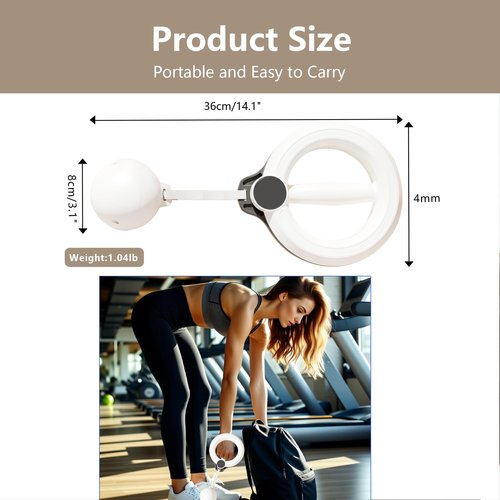 Smloplom Arm Trainer Workout Fitness Equipment, 360°Rotation Hand-Crank Forearm Trainer for Upper Body Strength Enhancement, Ergonomic Handle Chest Workout Equipment for Home and Gym Exercise