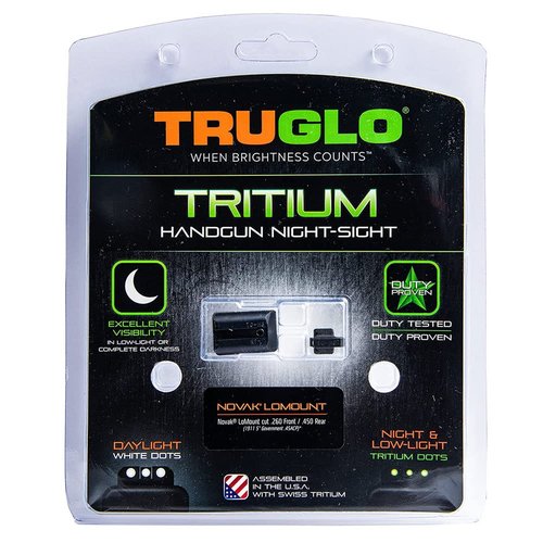 TRUGLO Tritium Handgun Glow-in-the-Dark Night Sights for 1911 Pistols, 260 Front, 450 Rear, Black, One Size